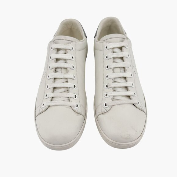 Gucci Ace GG Interlock Logo Low Top Sneakers White Leather Size 39 US 9 Women - Picture 2 of 14
